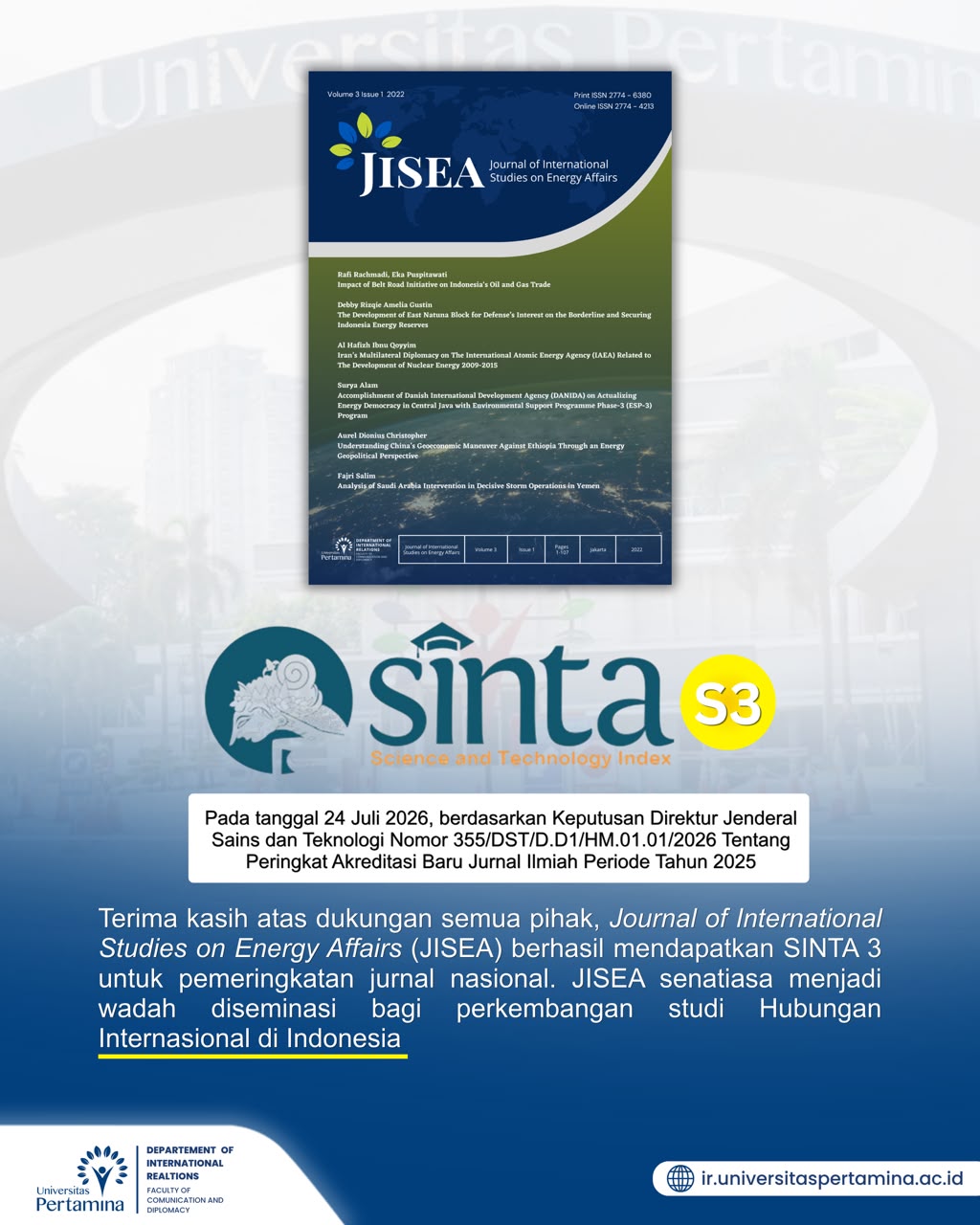 Akreditasi Sinta 3